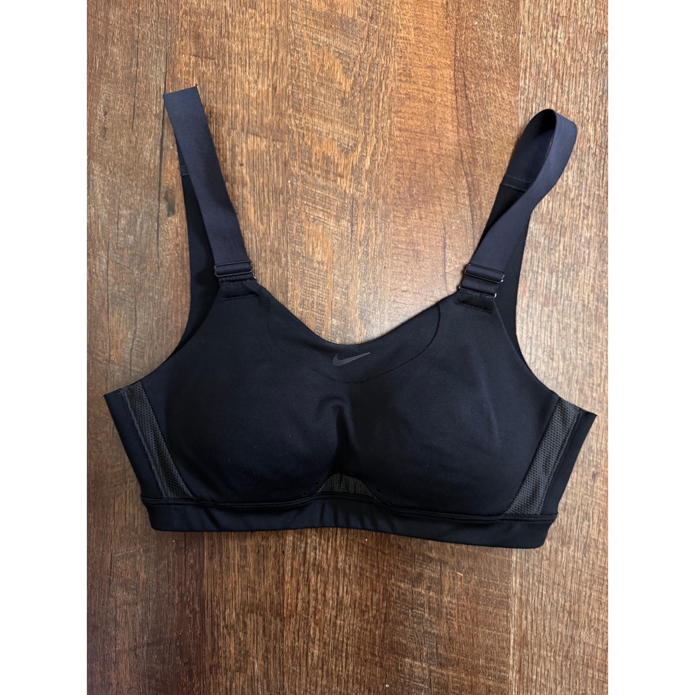 Nike Dri-FIT Black High Support Sports Bra Size Small Adjustable Straps